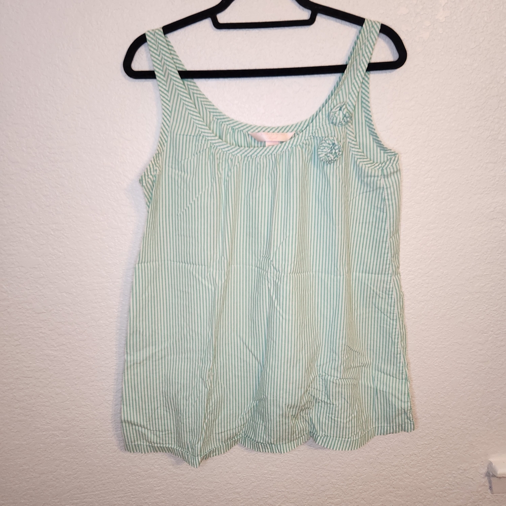 Victoria Secret Angels Small y2k 90s striped pajama top nightgown  pajamas